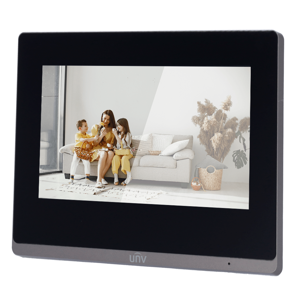 VIDEO PORTERO UNV  OEI-372S-H-W Monitor interior  7 pulgadas Pantalla táctil Wifi Negra