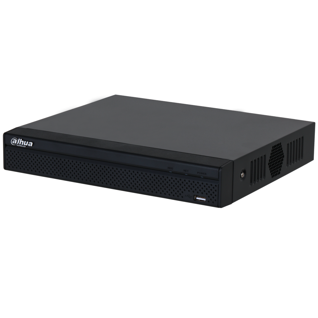 DHI-NVR2104HS-P-4KS3. NVR 4Ch Dahua. 4 puertos POE. SMD PLUS. 1HDD de hasta 20TB. Audio In/Out. Alar