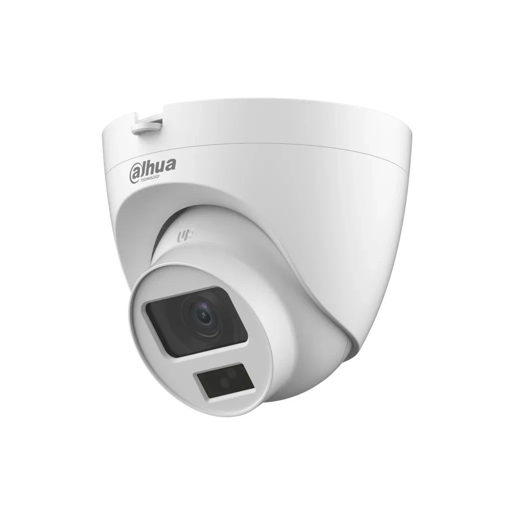 DH-HAC-HDW1500CLQN-IL-A-0280B-S3-DIP. Camara dahua Mini Domo 5MP, lente Fijo 2.8mm, IR 20m, IP67.