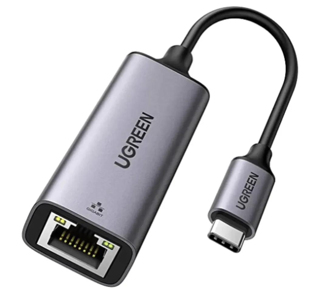 CM483. Adaptador Ethernet Gigabit USB-C 3.1 UGREEN. Color Space Gray, Material Aluminio 